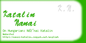 katalin nanai business card